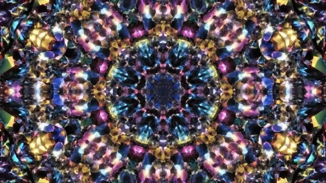 Vibrant Abstract Geometric Kaleidoscope Pattern