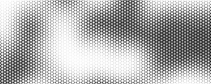 Monochrome halftone background with a gradient of dots creating a modern and minimalist design element EPS vector