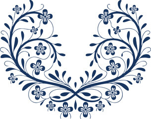 Obraz premium floral ornamental flourish elegant flower symmetrical design