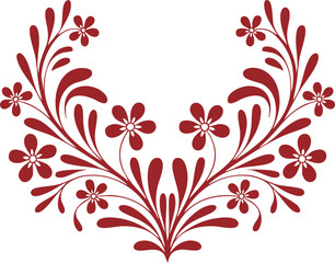 floral ornamental flourish elegant flower symmetrical design © MODU163