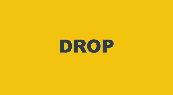 Minimalist drop text motion animation