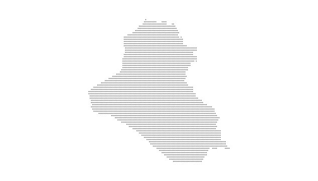 Iraq Country Map Vector Illustration with Dotted, Border, and Geographic Shape Featuring Baghdad Capital, Mesopotamia Region, and Middle East Political Design for Cartography and Travel Use