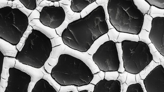 rupture. Jagged white crack patterns extending dramatically across a black surface. ESG reports, sustainability campaigns, designed for environmental awareness campaigns, supports ESG communication.