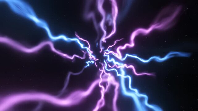 Electricity in space ideal for sleek commercial backgrounds and title sequences