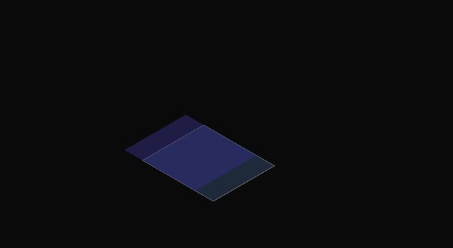 Minimalist isometric blue ui animation