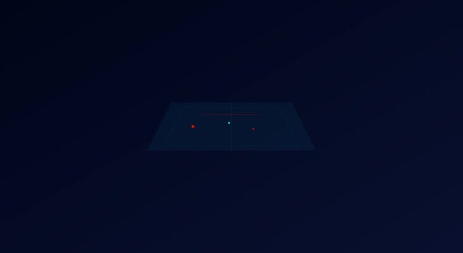 Minimalist retro pong game digital animation
