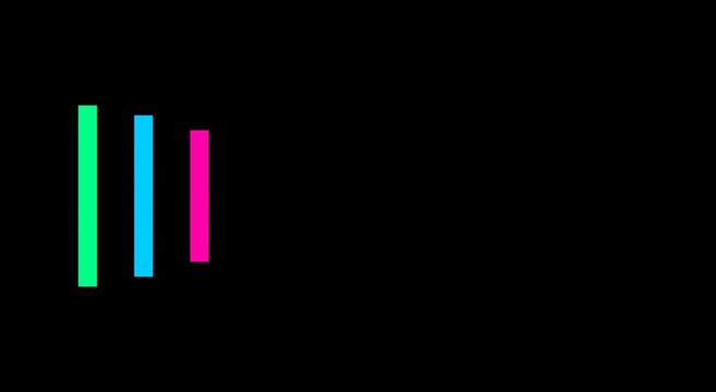 Neon sound wave equalizer animation audio