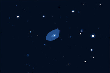 starry night sky with abstract nebula dark blue background © Asadul