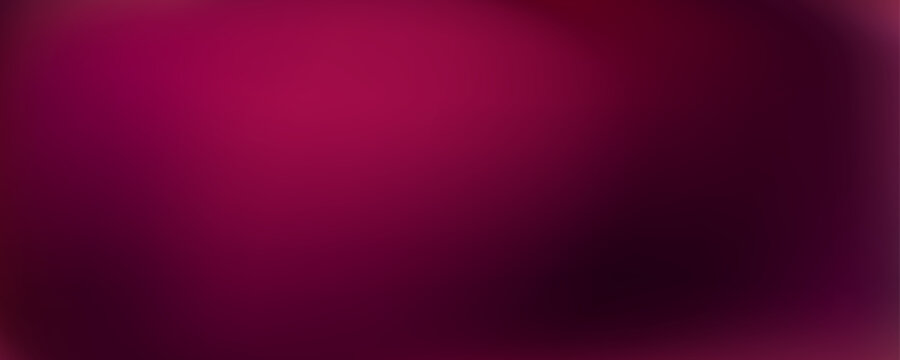 Dark plum color gradient background. Blurred smooth deep red backdrop. Abstract cherry gradation wallpaper. Luxury elegant burgundy texture for banner, flyer, presentation. Vector illustration