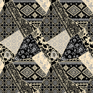abstract ornament batik seamless pattern design suitable for fashion design
