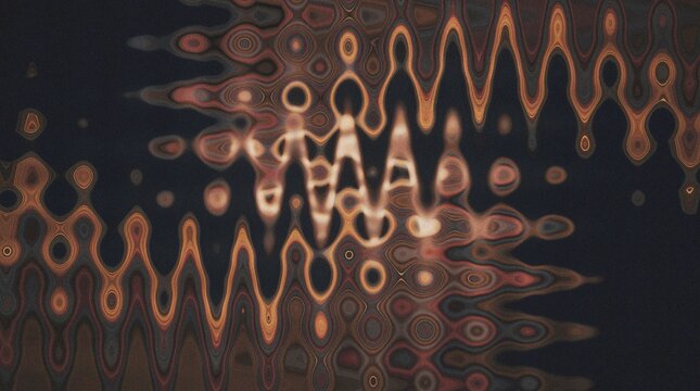 Soundwave amplitude glitch texture vertical zigzag waves distorted orange dark background