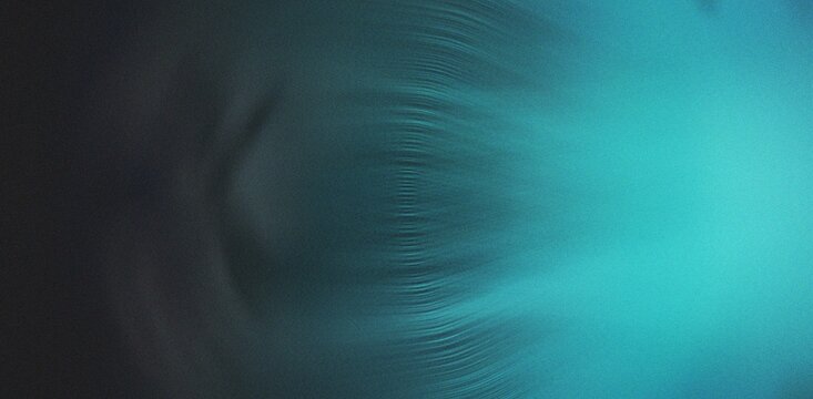 Abstract technology background dark teal gradient with digital scanlines and futuristic screen noise texture