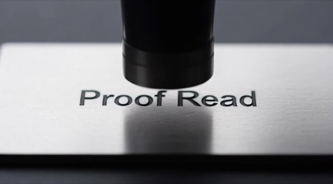 Professional Document Proofreading Stamp & Approval Seal for Business and Legal Review