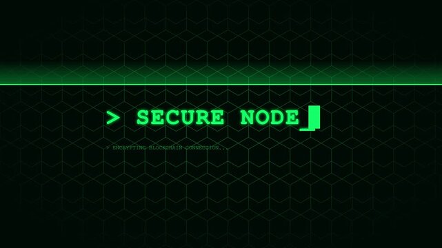 Secure Node Encrypting Blockchain Connection on Hex Grid