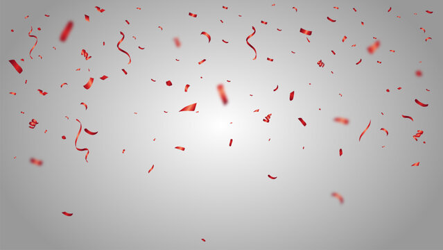 tiny red confetti celebration vector