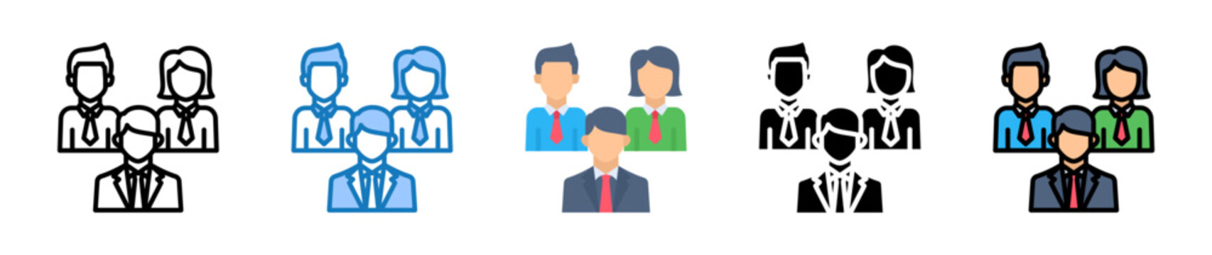 Workforce multiple style icons set design vector illustration. 