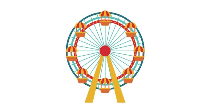 Animation carousel carnival park bold vibrant