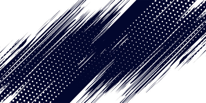 Dots halftone white \u0026 blue color pattern gradient grunge texture background. Dots pop art comics sport style vector illustration
