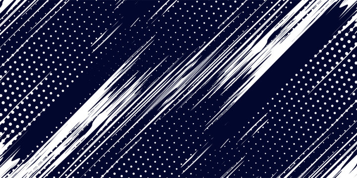 Dots halftone white \u0026 blue color pattern gradient grunge texture background. Dots pop art comics sport style vector illustration