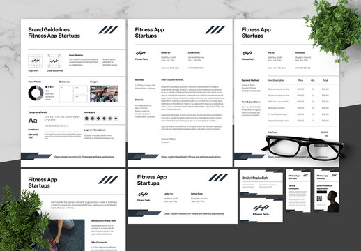 Gray And Black Startup Fitness Brand Guidelines