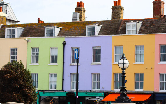 Colorful rowhouses in Margate