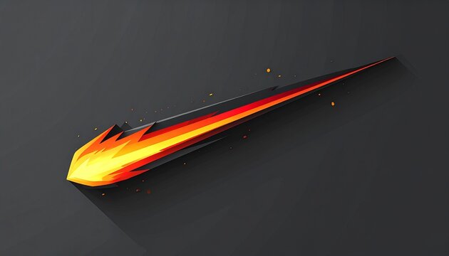 futuristic glowing spaceship reentry with fiery trail on dark background