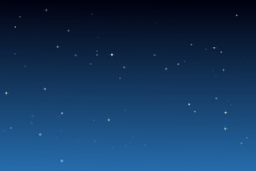 Naklejka premium starry night sky dark blue gradient background with twinkling stars
