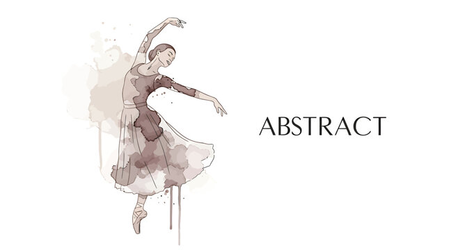 Ethereal dancer, abstract ballet, watercolor illustration, artistic expression