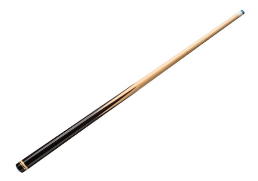 Single pool cue stick on display