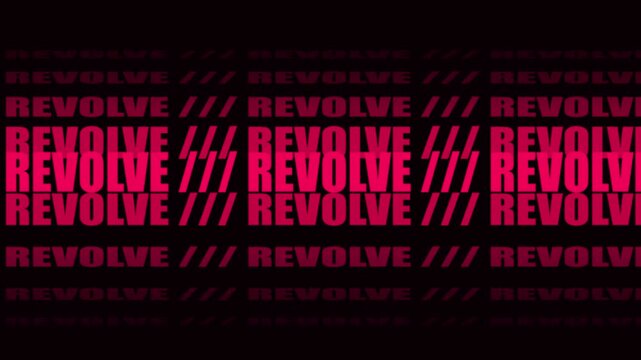 Revolve Text Animation on Black Background