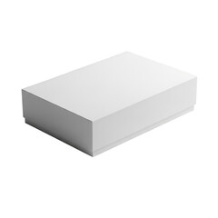 Fototapeta premium Minimalist white rectangular block with subtle shadow for modern design use