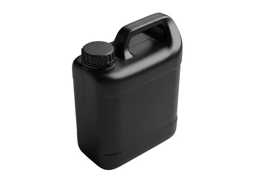 Black plastic jerry can with handle