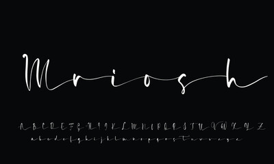 Naklejka premium Script Brush Font Type Font lettering handwritten 
