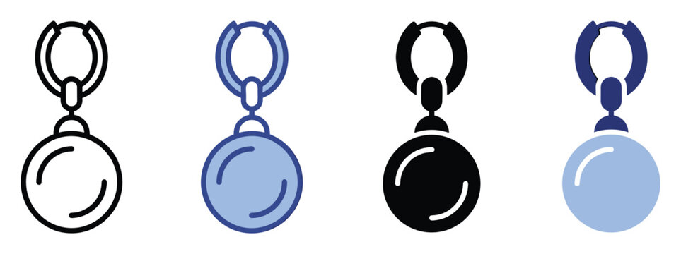 Shot put hammer throw icon set for sports event graphic design and fitness applications