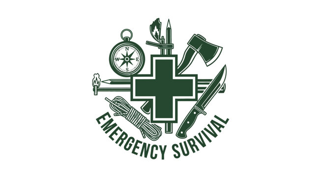 Emergency Survival Medical Aid Logo Design.