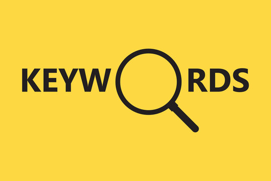 Keyword research concept for SEO optimization, search engine marketing, finding keywords, analysis, ranking strategy and website traffic growth 