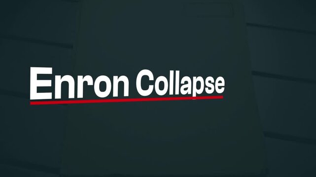 Enron Collapse Typography: A stark text-based composition conveying the impactful concept of the financial disaster. The starkness of the typography reflects the gravity of the event. 