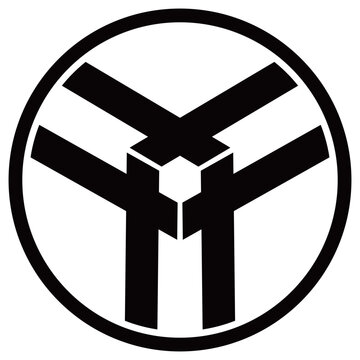 家紋です。細輪に三つ割り井桁といいます