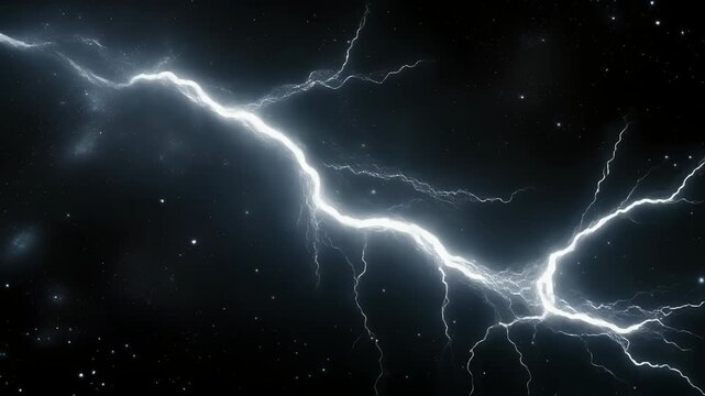 黒闇を切り裂く青白い雷光が放つ洗練された電撃表現