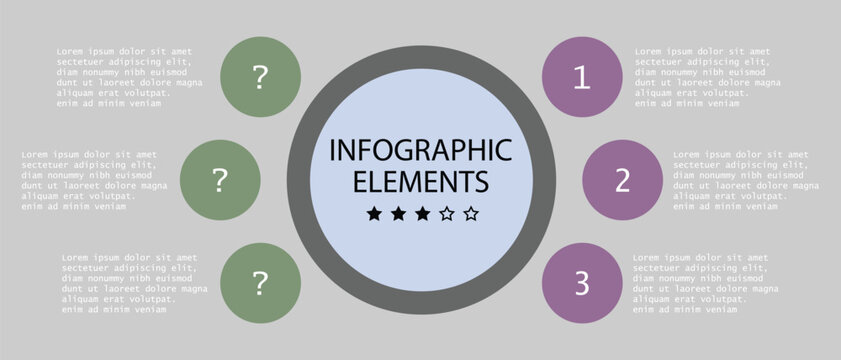 infographic design with circle for business template. Vector 6 steps. infographic, element, template, circle, diagram, progress, process, option, step, business, timeline, Business circle. timeline, 