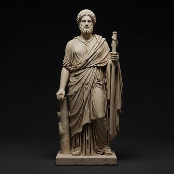 Statue of Asclepius - Ancient Greek God of Medicine and Healing.