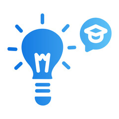 Fototapeta premium Idea light bulb Line Gradient Icon