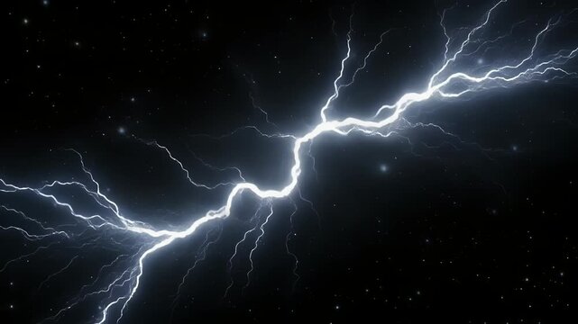 黒闇を切り裂く青白い雷光が放つ洗練された電撃表現