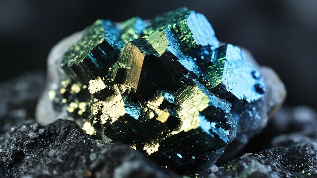Iridescent Bornite Mineral Specimen - A Close-Up Look at Peacock Ore.