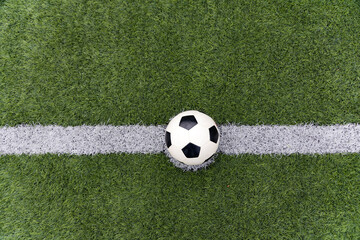 Soccer ball on soccer field © erika8213