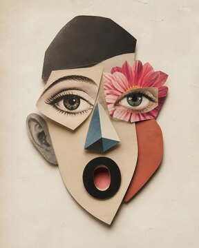 weird face paper cut 