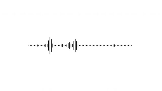 4K animated audio spectrum on white background	
