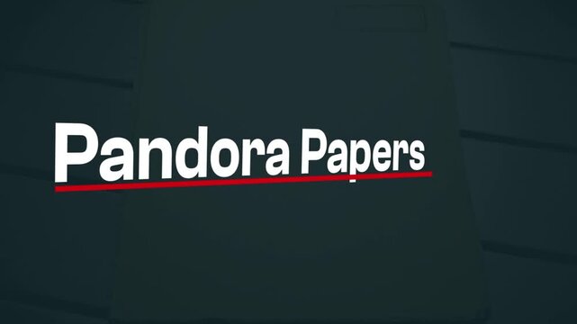 Pandora Papers: A graphic representation of the words Pandora Papers, symbolizing the controversial investigation and its implications.