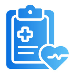 Fototapeta premium Medical clipboard Line Gradient Icon