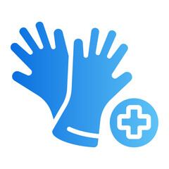 Fototapeta premium Medical gloves Line Gradient Icon